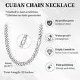 thumbnail image 5 of 1st Anniversary Gift for Men with Message Card and Gift Box, Cuban Link Chain Necklace for Husband, Curb Chain Necklace Gift for Boyfriend from Girlfriend, Birthday Gift for Men, 5 of 5