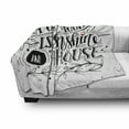 thumbnail image 3 of Saying Soft Flannel Fleece Throw Blanket, Vintage Calligraphy a Laugh is Sunshine in the House with Curlicues Leaves, Cozy Plush for Indoor and Outdoor Use, 70" x 90", Black and White, by Ambesonne, 3 of 6