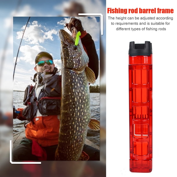 Soporte De Barril De Caña De Pescar Caja de pesca, soporte para caña de pescar, soporte para tubo de poste, accesorios para aparejos de pesca