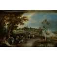 thumbnail image 3 of Adriaen Pietersz. Van De Venne 18x13 Black Modern Framed Museum Art Print Titled - Landscape with Figures and a Village Fair (Village Kermesse) (1615), 3 of 5