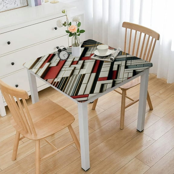 BANET Tablecloths Fully Printed Table Covers- for Rectangle Picnic Party Table White