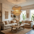 thumbnail image 2 of LittleGlovo Creative Flower-Shaped Rattan Pendant Light for Bar Counter, 2 of 15