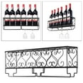thumbnail image 2 of Estantes para vino en pared con estantes para copas de hierro para colgar estantes para de vino, estantes para decoración del Macarena titular de vino, 2 of 8