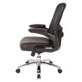 thumbnail image 3 of Pro-Line II Big And Tall Black Mesh Back Executive Chair with Bonded Leather Seat And Chrome Base, 3 of 4