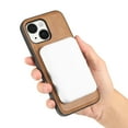 thumbnail image 2 of Magnetic Case for iPhone 16e Business Classic PU Leather Slim Soft Bumper Anti-Fingerprint Shockproof Protective Compatible with Magsafe Phone Cover For iPhone 16e,Brown, 2 of 5