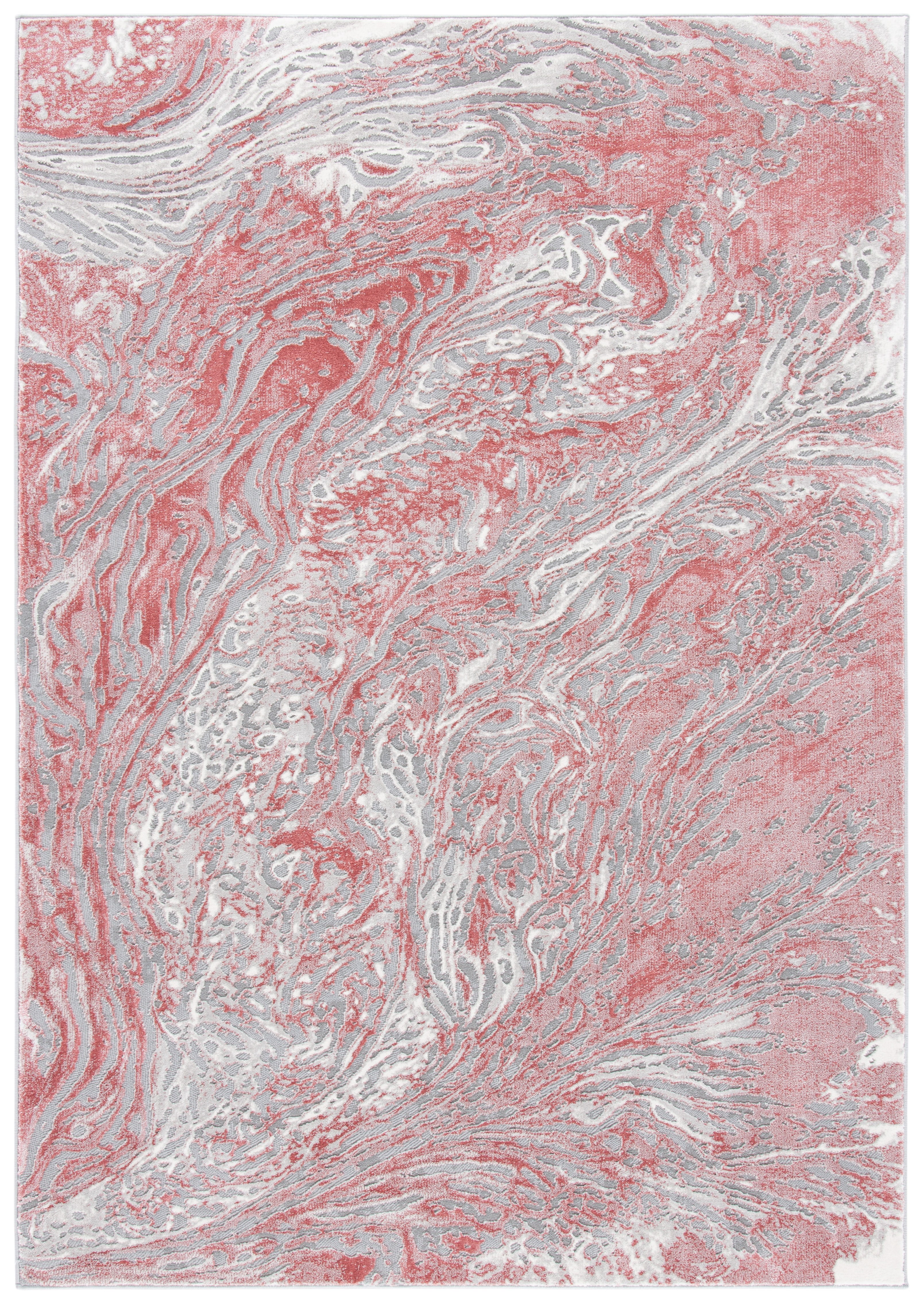Safavieh Meadow Giovanni Abstract Area Rug, Light Gray/Pink, 4' x 6'