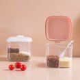 thumbnail image 3 of Reheyre Transparent Seasoning Box with Spoon - ABS Spice Salt Sugar Seasoning Tank - Kitchen Tools Set, 3 of 8