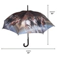 thumbnail image 7 of Rivers Edge Products 45-Inch Large Umbrella, UV Coated Windproof Umbrella, Classic Stick Umbrella With Wood Handle, Car, Work, or Golf Umbrella, Travel Umbrella for Hiking or Fishing, Horse, 7 of 7