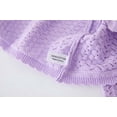 thumbnail image 3 of HAOTAGS Little Girls Crew Neck Long Sleeve Cotton Cardigan with Cute Bowknot Toddler Cover Up Tops Purple Size 7-8 Years, 3 of 8