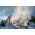 thumbnail image 2 of The Yellowstone Collection 32x23 Gold Ornate Wood Framed with Double Matting Museum Art Print Titled - Steam Shadow at Dryad Spring, Yellowstone National Park, 2 of 4