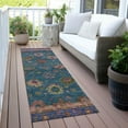 thumbnail image 3 of Dalyn Rugs Machine Washable Indoor/Outdoor Chantille ACN2046 Teal 2'3" x 7'6" Runner Rug, 3 of 7