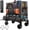 Black, variant on DKMOCO 550L XXL Foldable Wagons Carts, 54" Extra Length Double Deck Wagon Cart with Tailgate, 550lbs Load Utility Grocery Cart for Camping,Sports,Beach, Black