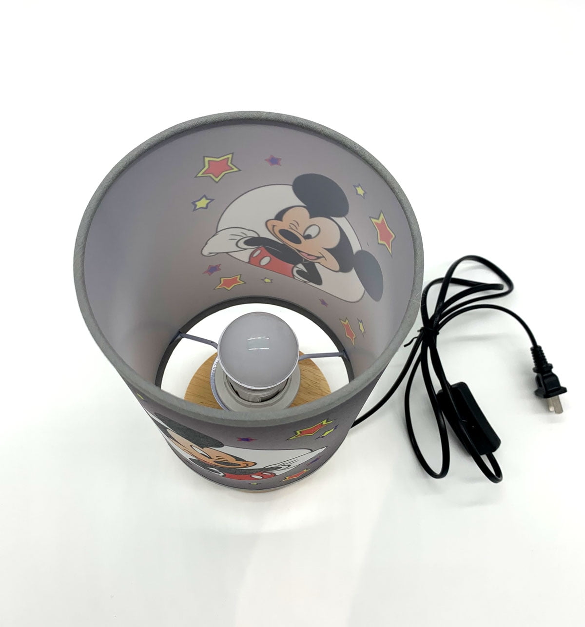Mickey Table Lamp Night Light Wood Base Room Decoration or Great Gift Ideas