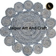 thumbnail image 3 of Jaipur Art And Craft Soft Reversible Hand Braided Round Natural Cotton Area Rug for Indoor Floor (7x7 Sq Ft), 3 of 5