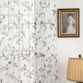 thumbnail image 4 of Muuphra Grey Burnout Floral Light-Filtering Curtains for Living Room Bedroom Girl's Room ,2 Panels,55×84", 4 of 5