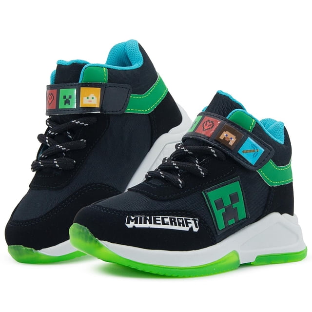 Tenis Para Niño Videojuego Minecraft Creeper Antiderrapante negro 18
