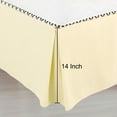 thumbnail image 4 of Unique Bargains Solid Pleated Ruffle Bed Skirt 14" Drop Twin Pale Yellow, 4 of 8