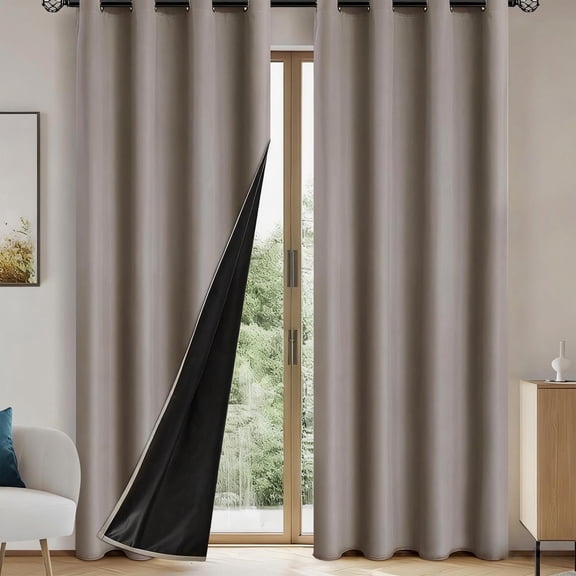 Perforated Style Light-Blocking Curtains - Polyester Pongee Laminated, Sunproof, Heat & Sound Insulating, Bedroom Curtains That Minimize Noise & Block Sunlight for Better Rest