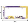 thumbnail image 3 of Los Angeles LA Basketball Lakers Chrome Metal License Plate Frame with Bold Tie Dye Design, 3 of 6