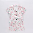 thumbnail image 2 of Summer Cute Outfit Toddler Baby Boys Girls Pajamas Button-Down PJs Shorts Set 2 Piece Short Sleeve Cotton Pajama Set, 2 of 4