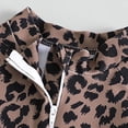 thumbnail image 4 of HAJWOH Girls One Piece Swimsuit for Kids Summer Leopard Print Rash Guard Bathing Suit Toddler Girl Long Sleeve Half Zip Up Swimwear, 4 of 6