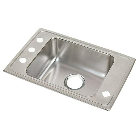 Elkay Lustertone Classic Stainless Steel 31" x 19-1/2" x 5", Single Bowl Drop-in Classroom ADA Sink