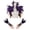 Purple, variant on Halloween Feather Capelet Set for Women, 1-Piece Open-Shoulder Shrug with Gemstone Lace Gloves — Gothic Vampire Costume Accessory Purple One Size