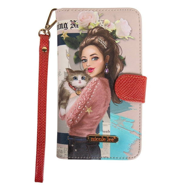 Funda Universal Para Celular Marca Nicole Lee Tipo Cartera Love Cat Nicole Lee DIVSHA Walmart en linea