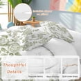 thumbnail image 3 of Sage Green Flower Bedding 3 Piece Duvet Cover Set Queen Size, Vintage Country Rose Leaf Floral Soft Microfiber Comforter Cover with Zipper Closure & Pillowcases, Wrinkle & FadeResistant Quilt Cover, 3 of 9
