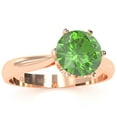 thumbnail image 2 of Crown Setting Peridot Engagement Ring In 14k Rose Gold, 2 of 6