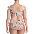 thumbnail image 3 of Time and Tru Plus Size Cap Sleeve Tie-Front Swimsuit Bikini Top, 3 of 6