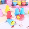 thumbnail image 4 of 10 Uds. Sello autoentintado con sonrisa de dibujos animados, sello escolar para niños, estampador de animación Likrtyny Para estrenar, 4 of 9