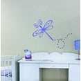 thumbnail image 4 of Dragonfly Girls Room Décor Vinyl Decals Wall Shape Stickers Wall Art 2-color Purple-Black, 4 of 4