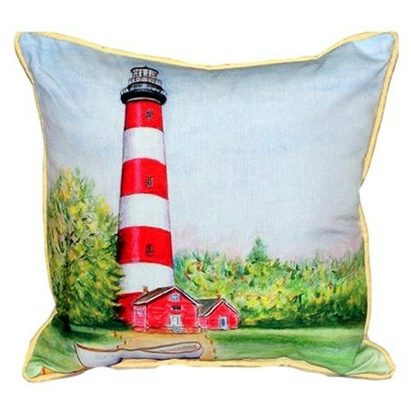 Chincoteague Lighthouse VA Large Indoor/Outdoor Pillow 18x18