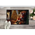 thumbnail image 2 of Golden Retriever and Santa Claus Doormat 36 in x 24 in, 2 of 5