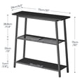 thumbnail image 4 of 30" Narrow Console Table, 3-Tier Small Entryway Table with Storage Shelves, Behind Couch Sofa Table, Hallway Table for Entryway, Foyer, Hallway, Living Room, Black, 4 of 7