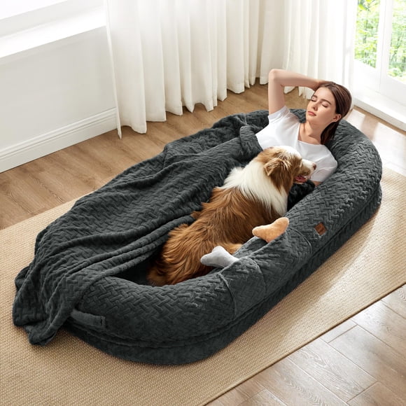 Cama ortopédica para humanos y perros ChiXnuggle de espuma 183 x 102 x 25 cm