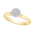 thumbnail image 2 of AFFY 0.08CT Natural Diamond Cluster Engagement Wedding Ring for Women 14K Yellow Gold over Silver-7, 2 of 5