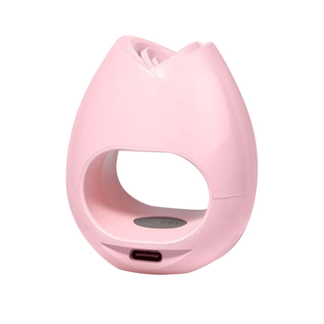 Graflsoa Pink LED Nail Dryer with 4 Beads, 16W USB-Powered Rose Design, Fast-Curing for Gel Polish, Compact & Portable, 365+405nm Wavelength, Button Control, ABS/PC Material