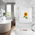 thumbnail image 4 of Ryvnso Sunflower Hand Towels for Bathroom Cotton Face Towel Decorative 15.5x29.5 inch, 4 of 7