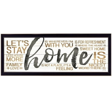 Home by Marla Rae Printed Black Framed Wall Art Wood Multi-Color