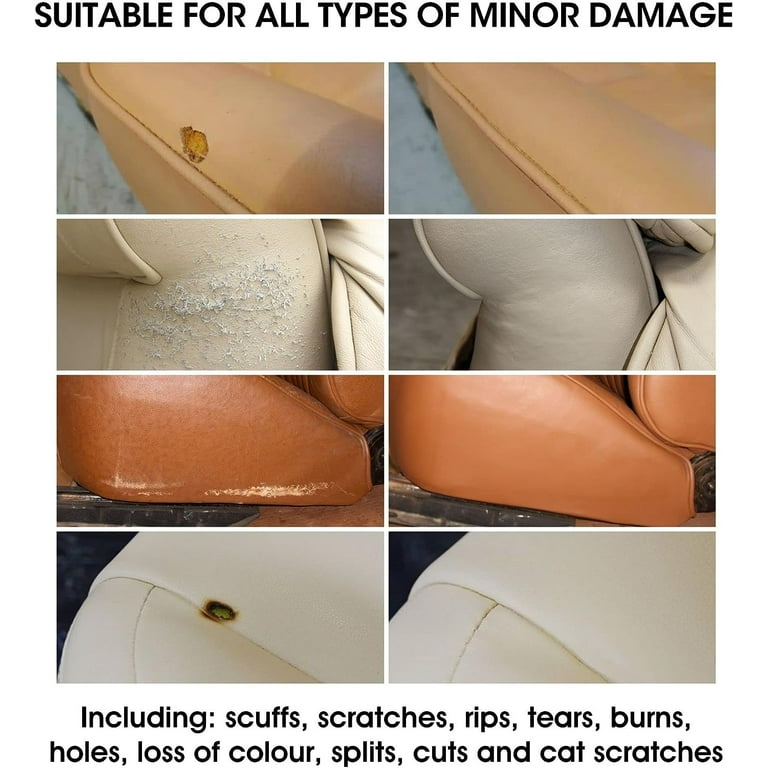 Ganbaro Leather Repair Paint Gel, Leather Repair Kit for Furniture, Vinyl  Repair Kit, Restorer of Scratch, Tears, Burn Holes, Leather Repair Gel for