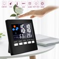 thumbnail image 3 of TFixol Digital Display Thermometer Humidity Clock Colorful Indoor Outdoor Temperature Monitor Alarm LCD Alarm Calendar Weather with Snooze Function, 3 of 7