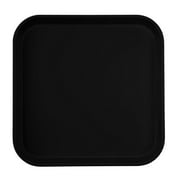Cambro 1313110 13" x 13" (33 x 33 cm) Square Metric Black Customizable Fiberglass Camtray - 12/Case