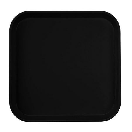 Cambro 1313110 13" x 13" (33 x 33 cm) Square Metric Black Customizable Fiberglass Camtray - 12/Case