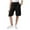 Black, variant on VEKDONE Boys And Girls Cotton Linen Shorts Summer Elastic Waisted Lounge Shorts with Pockets Solid Color Loose Fit Side Split Half Pants Black 140