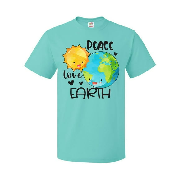 Inktastic Earth Day Peace Love Earth T-Shirt