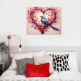thumbnail image 4 of JEUXUS Heart Hummingbird Flower Wall Stickers, Valentine Romantic Love Floral Art Wall Removable Vinyl Peel and Stick for Valentine's Day Wedding Anniversary Living Room Bedroom, 4 of 4