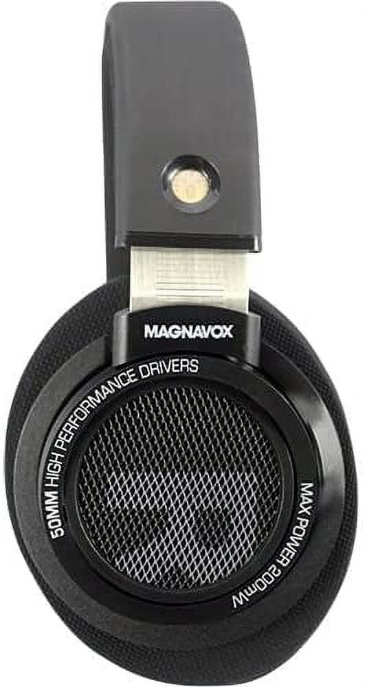 (2 pack) Magnavox HiFi Stereo Over-Ear Wired Headphones SHP9500M (Black) 1.5m Cable