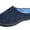 Navy, variant on Pupeez Boy's Terry Two Tone Durable and Cozy Slide Slipper -kid sizes 13 to 5 -style #9464